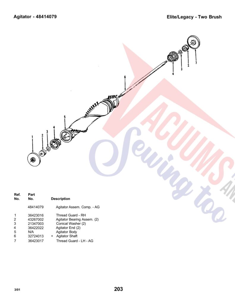 Hoover U4259-930 exploded schematic diagram (page 2)