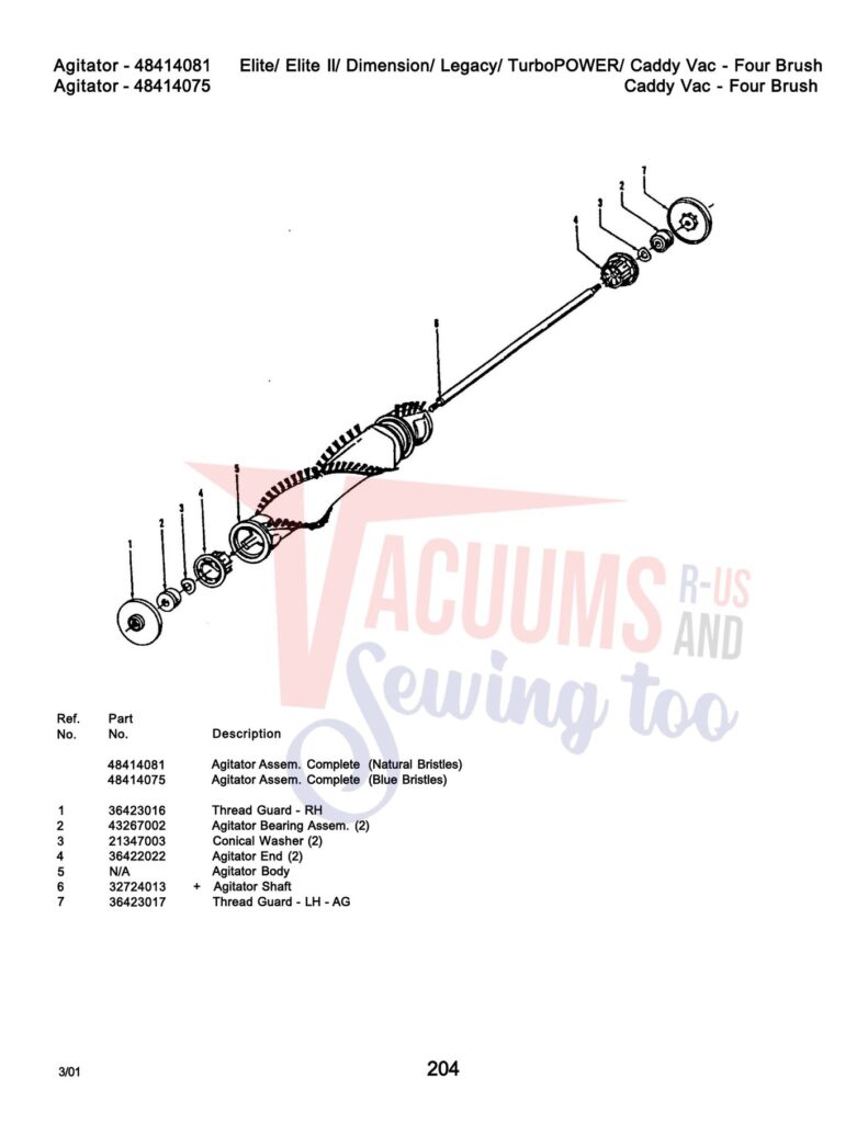 Hoover U4557-910 exploded schematic diagram (page 2)