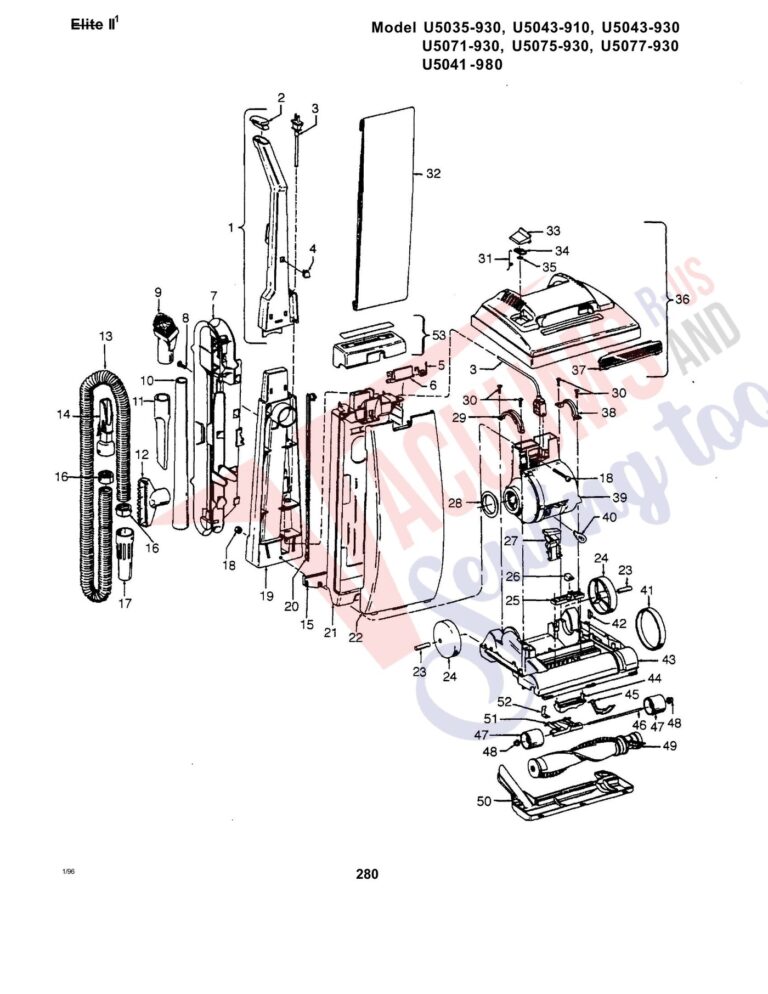 Hoover U5035-930 schematic page 1 preview