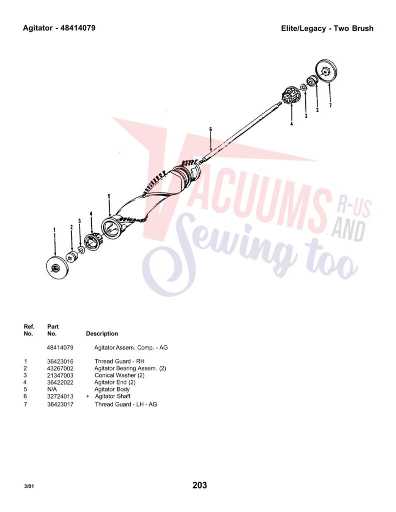 Hoover U5046-930 exploded schematic diagram (page 2)