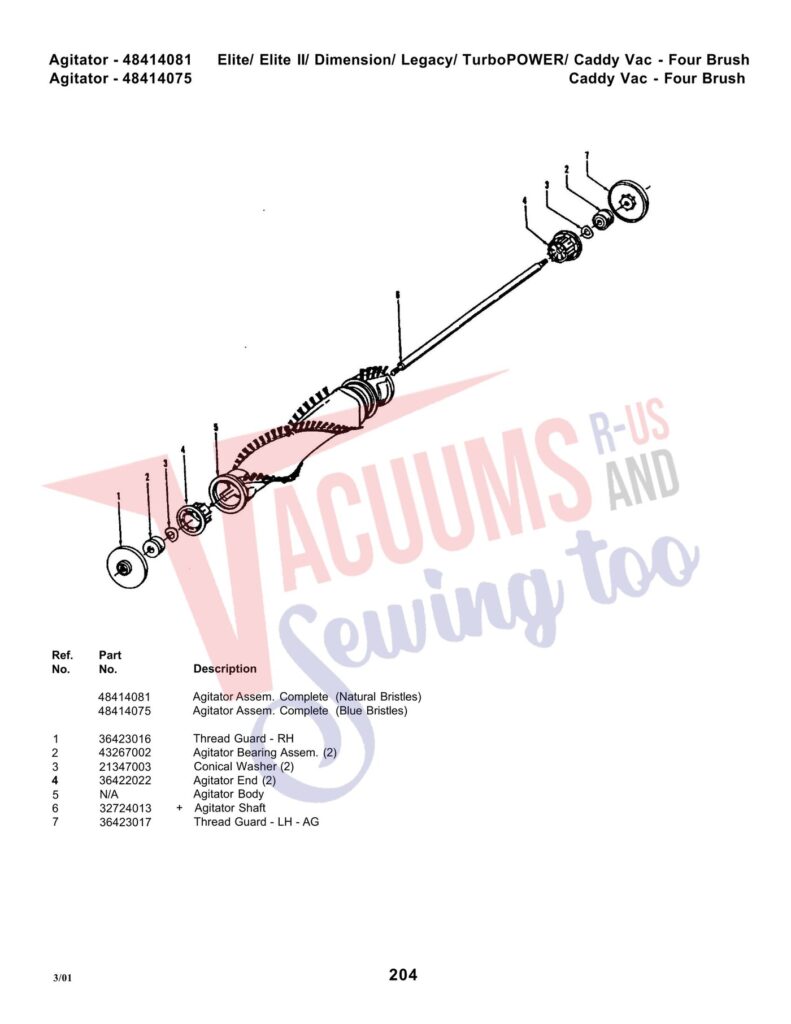 Hoover U5061-900 exploded schematic diagram (page 2)