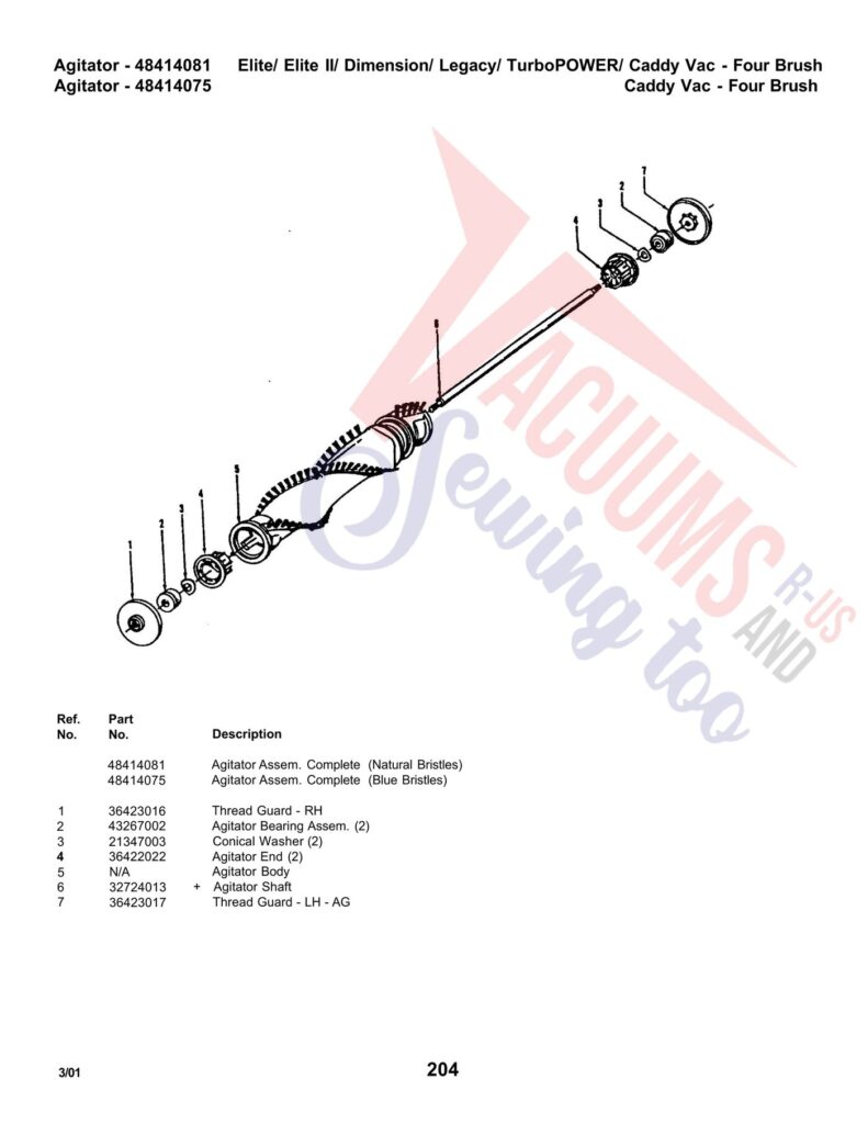 Hoover *U5093-950 exploded schematic diagram (page 2)