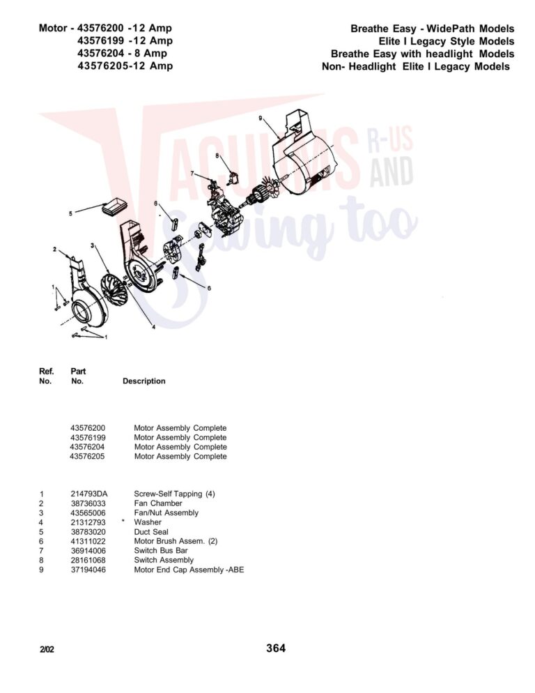 Hoover U5102-900 schematic page 2 preview