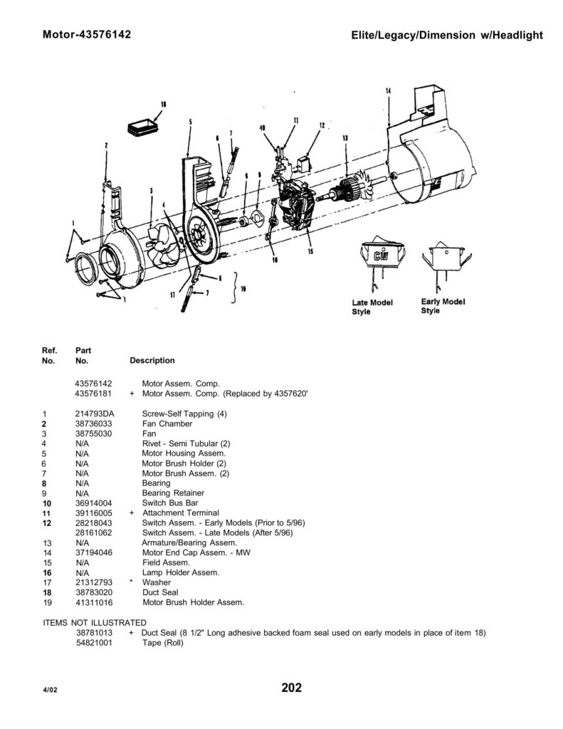 Hoover US110-900 exploded schematic diagram (page 2)