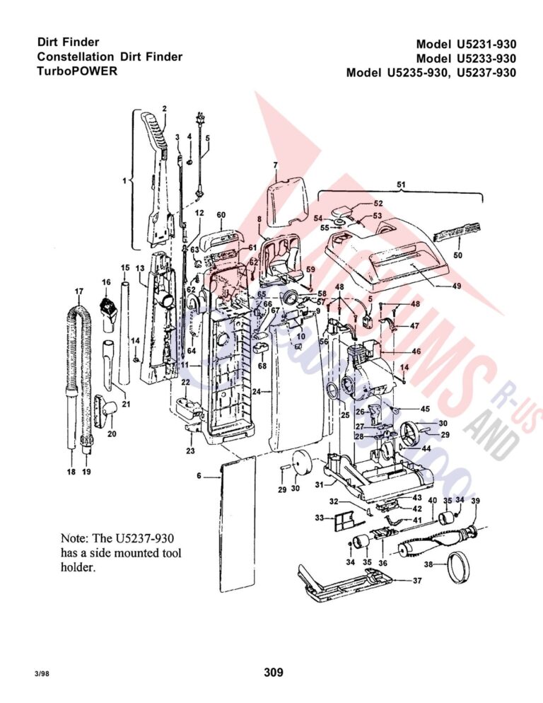 Hoover U5231-930 schematic page 1 preview