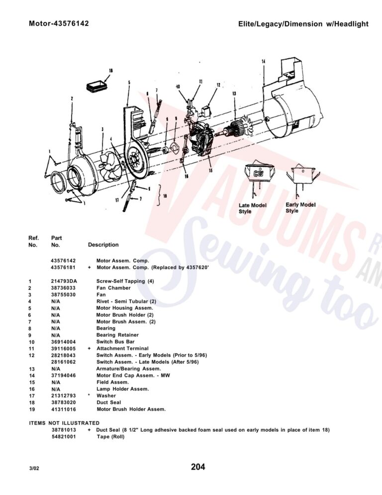 Hoover U5231-930 schematic page 3 preview