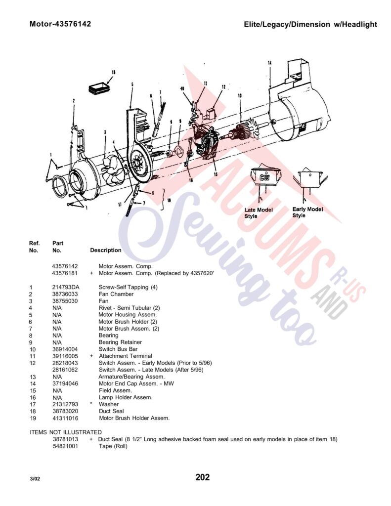 Hoover U5246-900 exploded schematic diagram (page 2)