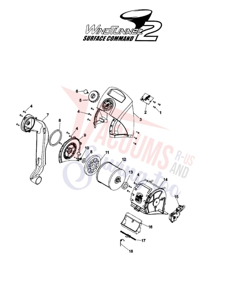 Hoover U8361-900 exploded schematic diagram (page 3)
