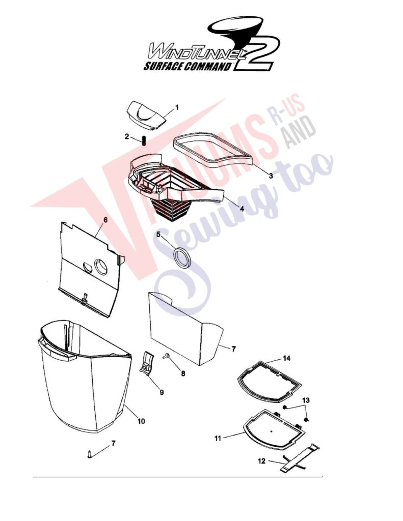 Hoover U8361-900 exploded schematic diagram (page 4)