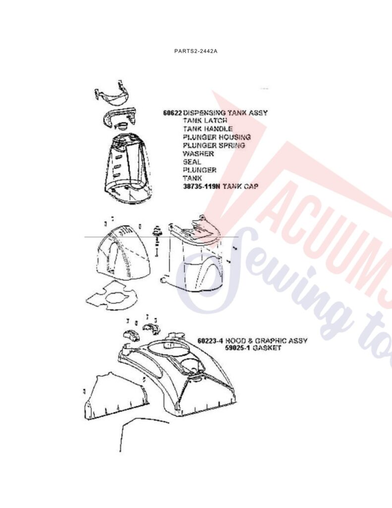 unknown 2442A exploded schematic diagram (page 3)