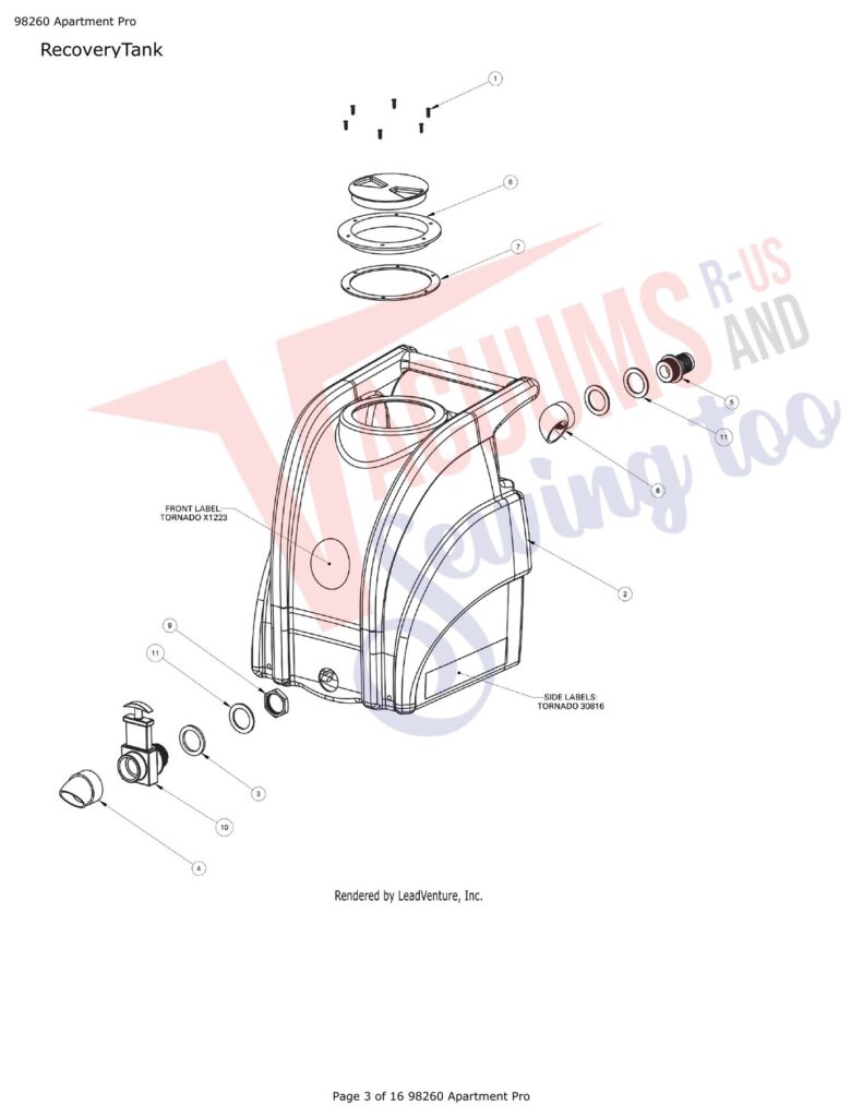 Tornado 98260 exploded schematic diagram (page 1)
