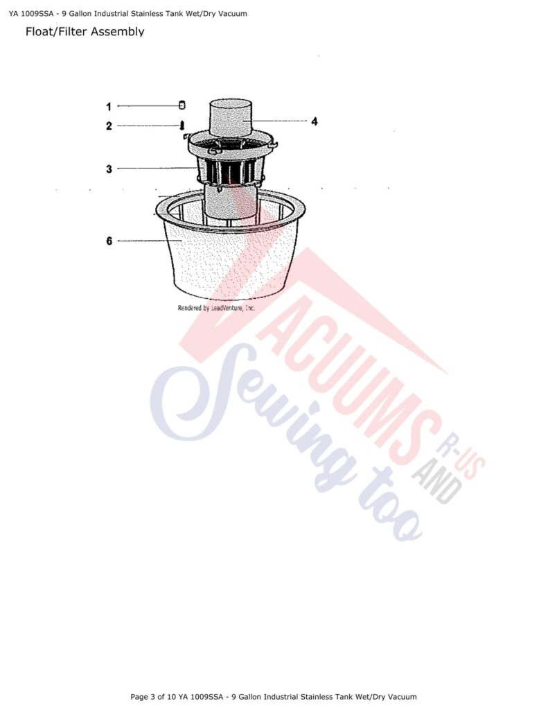 Snap-on YA 1009SSA exploded schematic diagram (page 1)