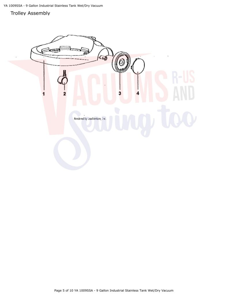 Snap-on YA 1009SSA exploded schematic diagram (page 2)