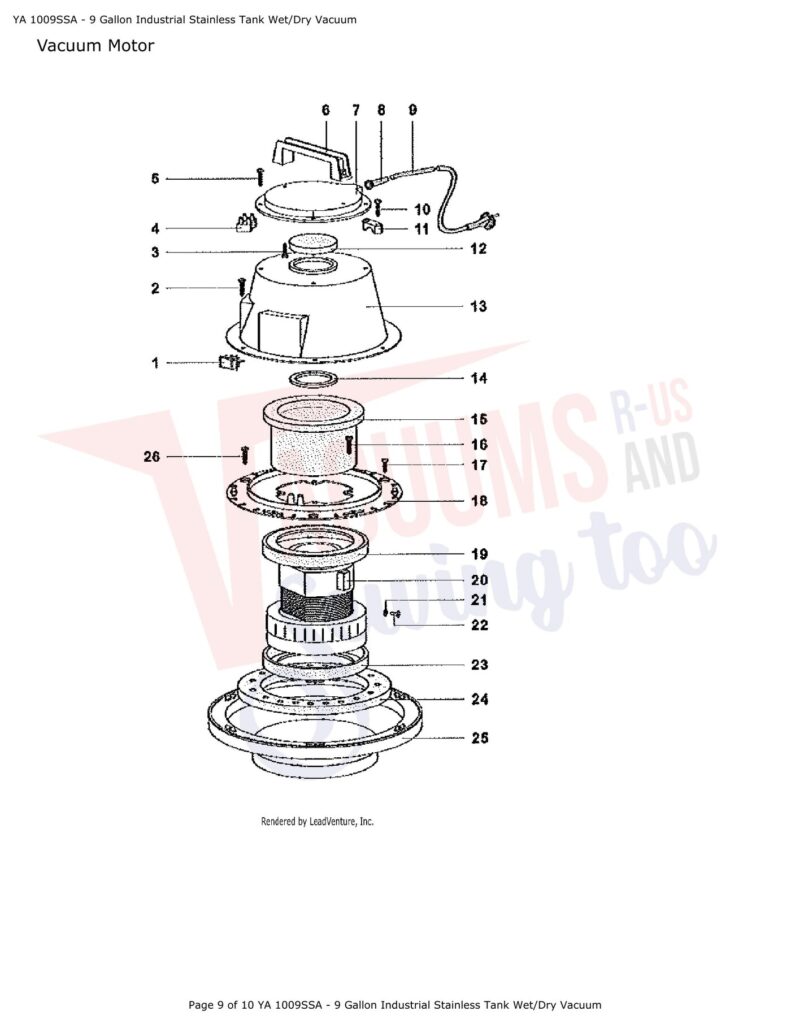 Snap-on YA 1009SSA exploded schematic diagram (page 4)