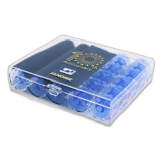 Janome Elna Blue Bobbins 25 W/Case 10Th Anniv