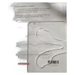 Janome Elna Feathered Leaf 3" Template Rlr