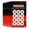 Janome Elna Packaged Bobbins White 6/Box