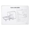 Extra wide extension table for Janome Memory Craft 9850 9900 Skyline S3 S5 S6 S7 S9