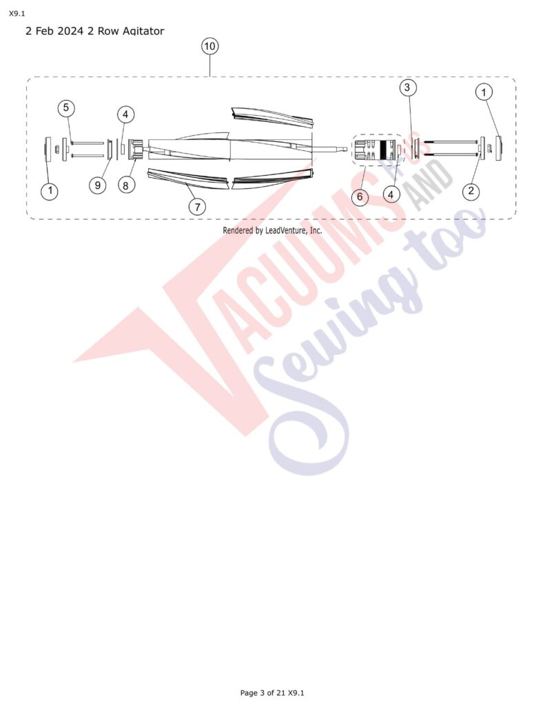 Simplicity x9.1 exploded schematic diagram (page 1)