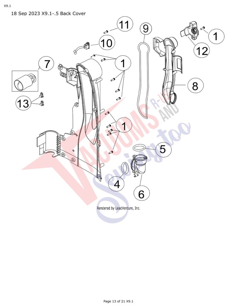 Simplicity x9.1 exploded schematic diagram (page 5)