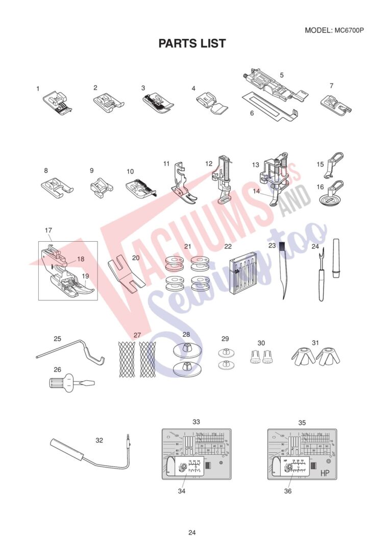Janome 6700P schematic page 4 preview