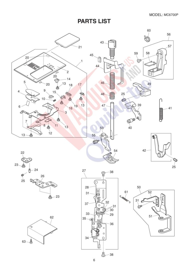 Janome 6700P schematic page 7 preview
