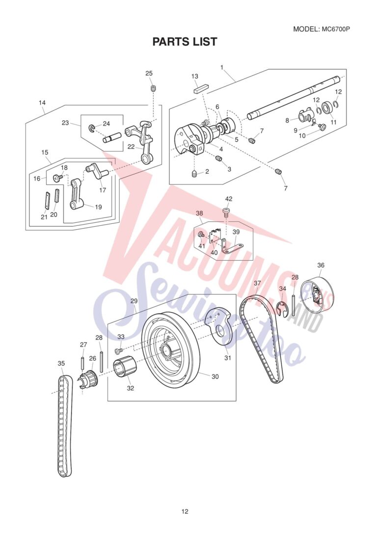 Janome 6700P schematic page 10 preview