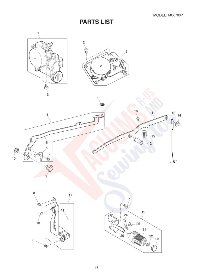Janome 6700P schematic page 12 preview