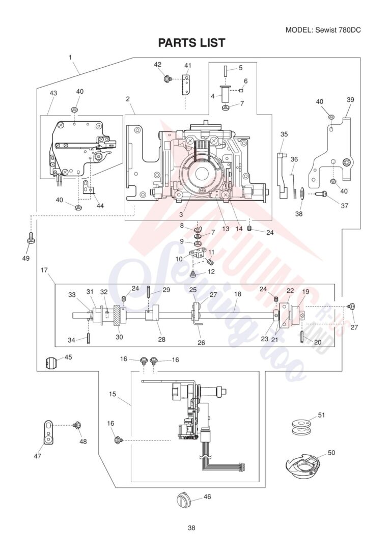 Janome 780DC schematic page 3 preview