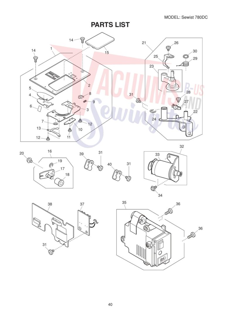 Janome 780DC schematic page 4 preview