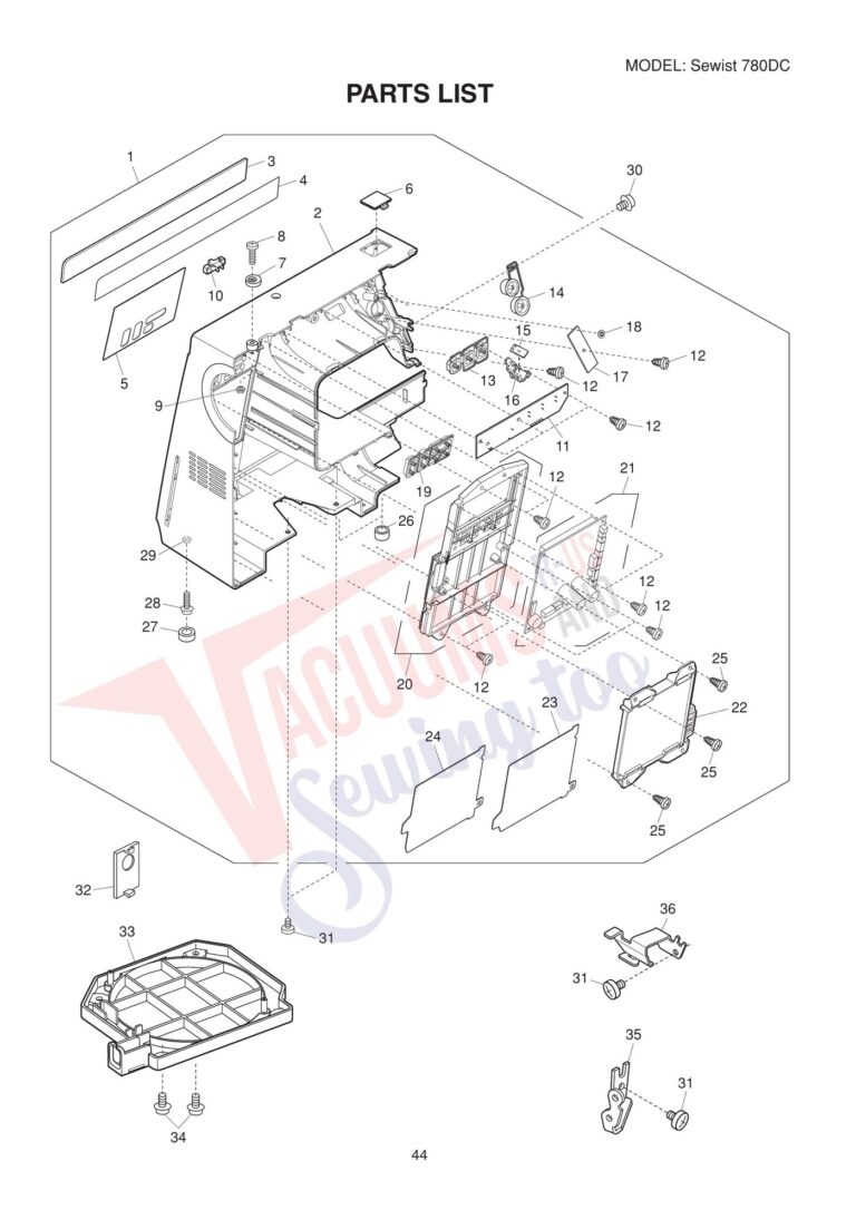 Janome 780DC schematic page 6 preview