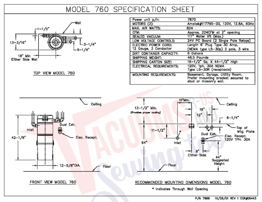 VacuFlo 760 exploded schematic diagram (page 2)
