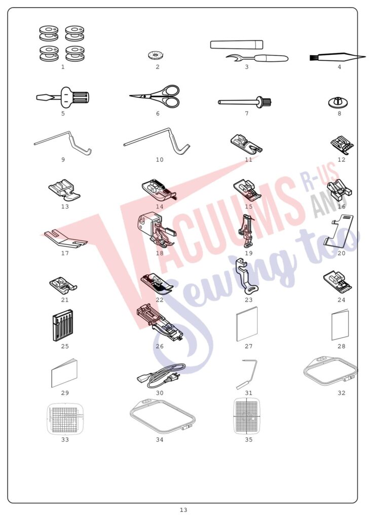 Janome 10001 exploded schematic diagram (page 5)