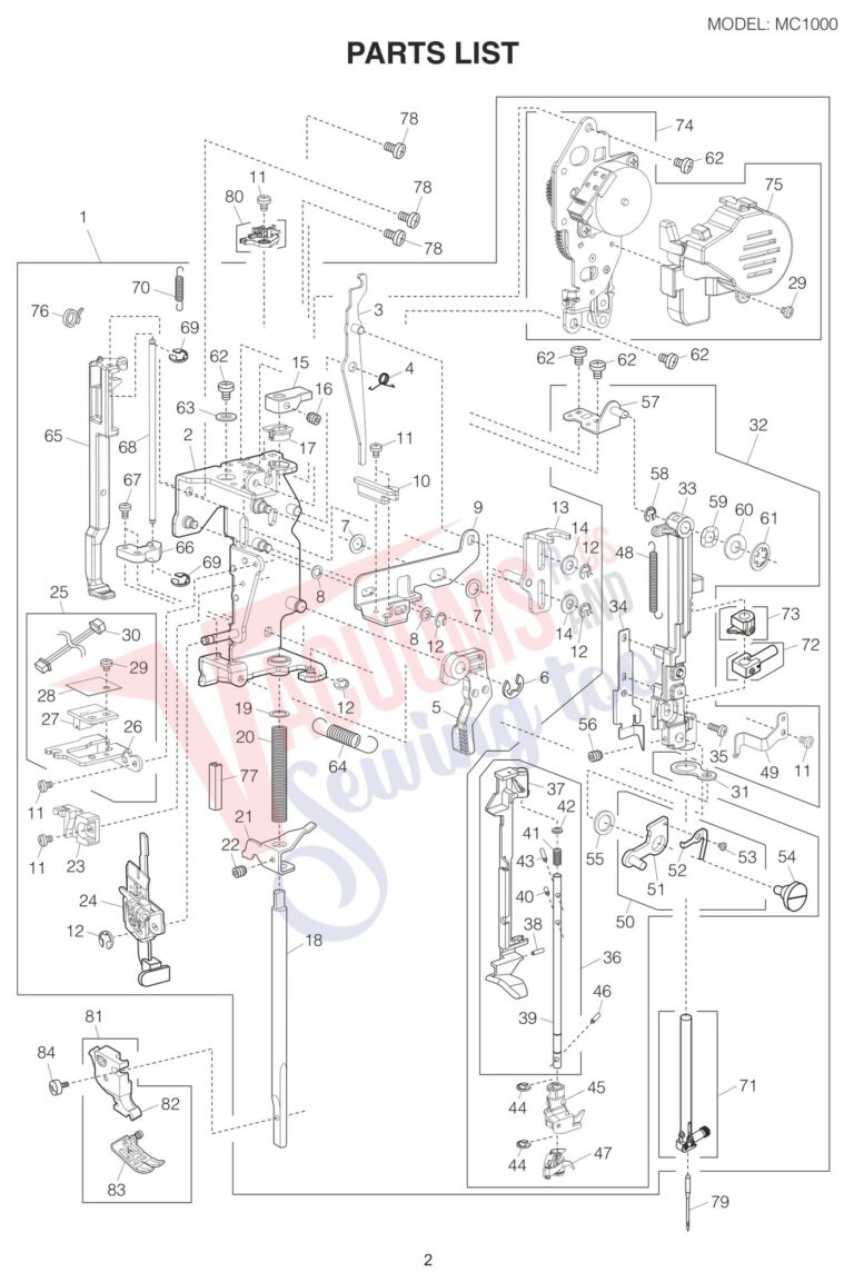 Janome 1000 schematic page 5 preview