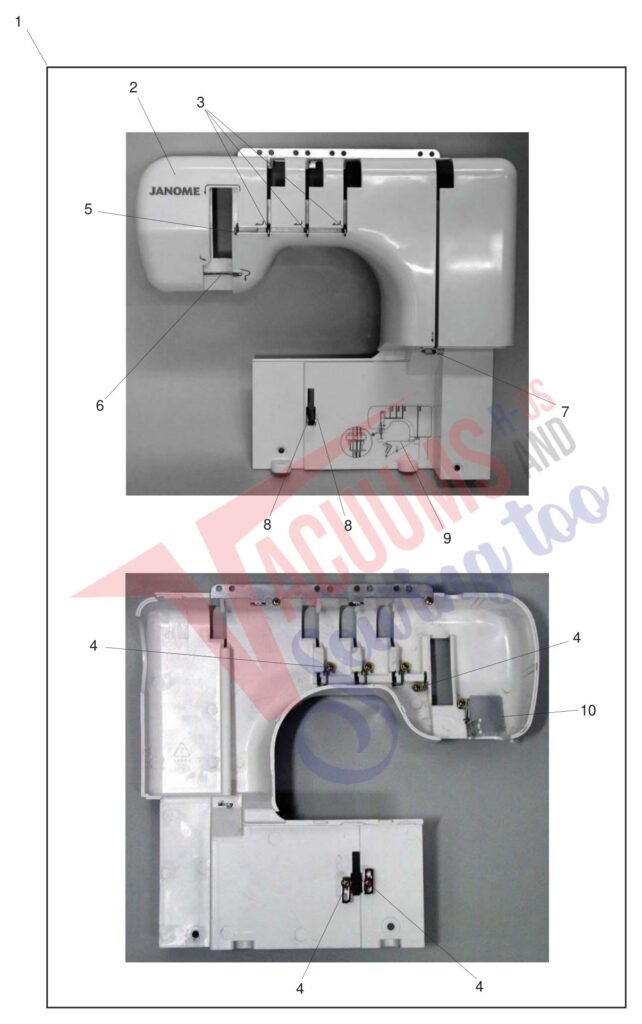 Janome 1000CP exploded schematic diagram (page 3)