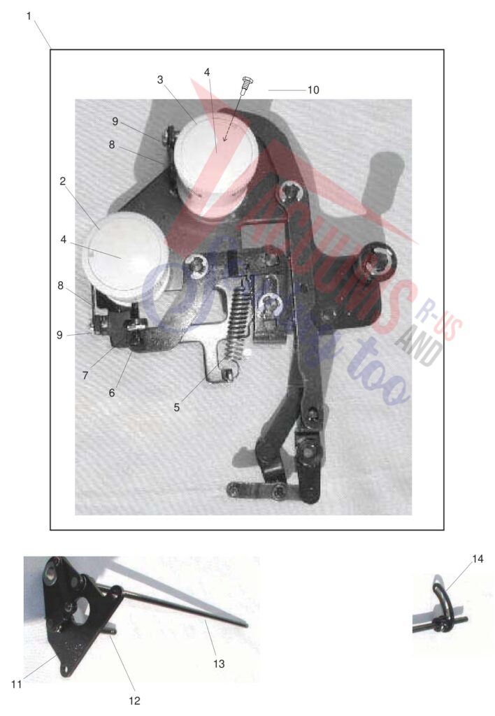 Janome 1000CP exploded schematic diagram (page 6)