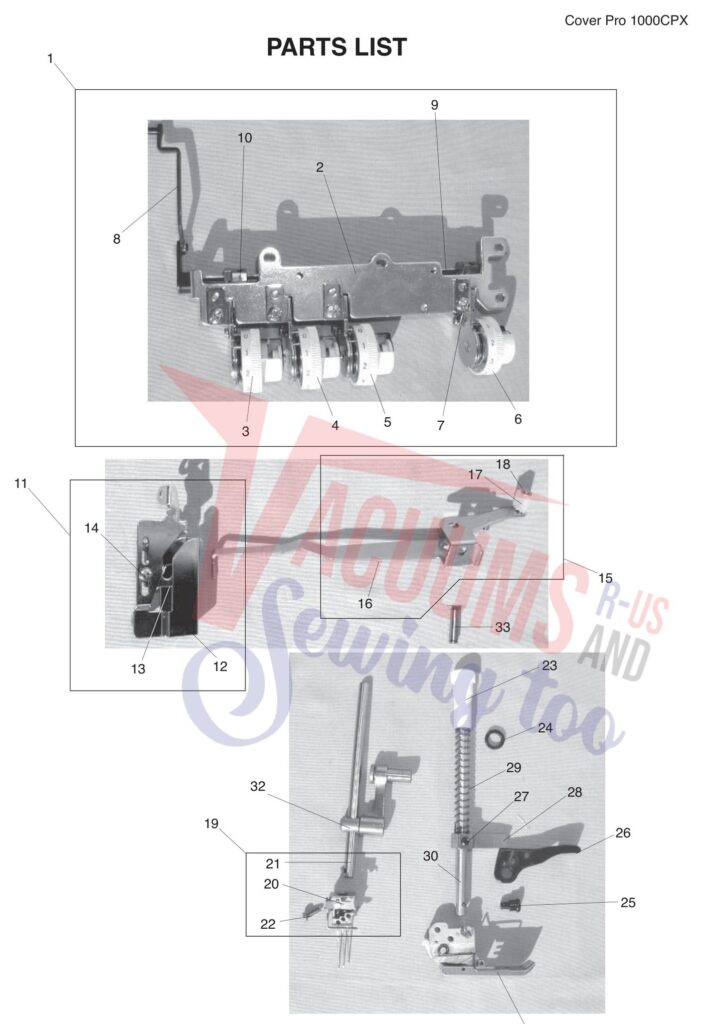 Janome 1000CPX exploded schematic diagram (page 4)