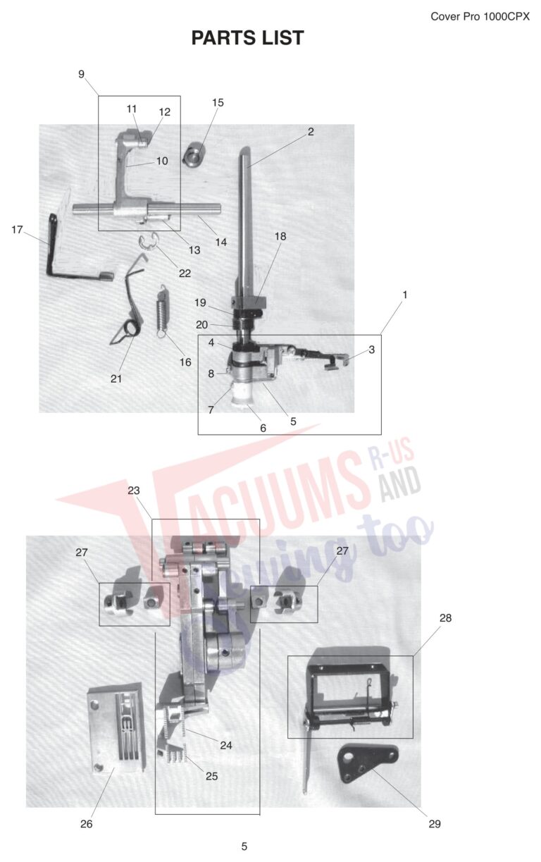 Janome 1000CPX schematic page 5 preview