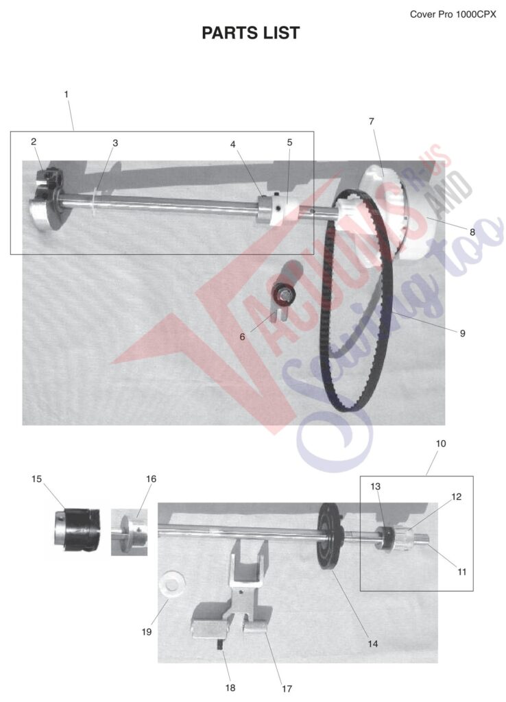 Janome 1000CPX exploded schematic diagram (page 7)