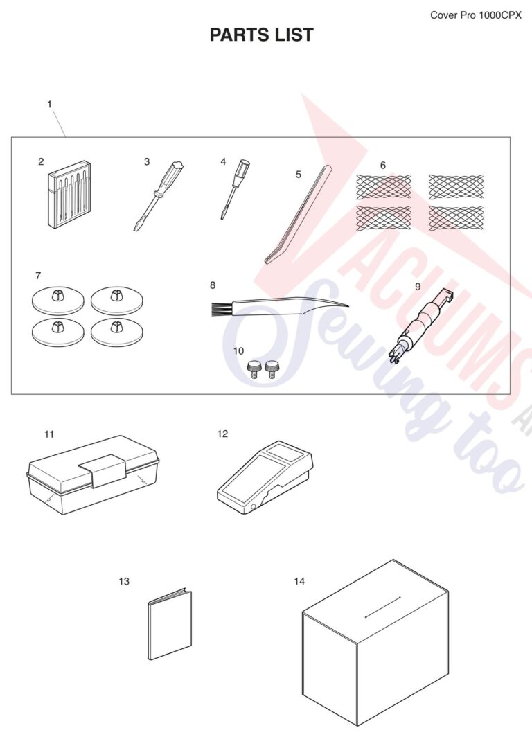 Janome 1000CPX schematic page 9 preview