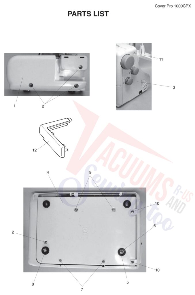 Janome 1000CPX V2 exploded schematic diagram (page 2)