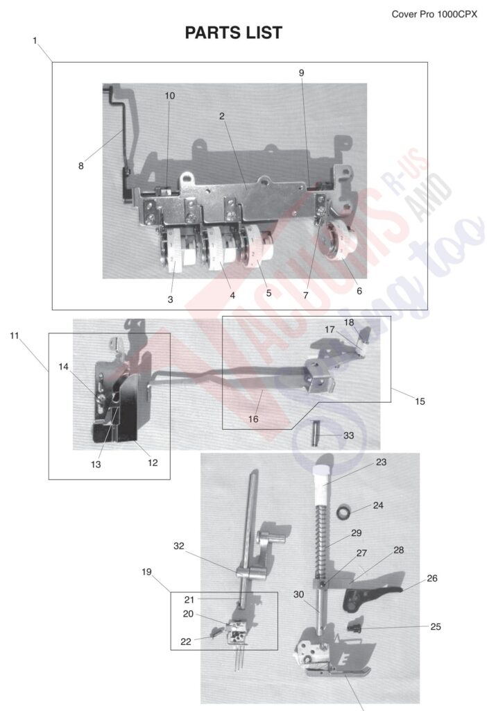 Janome 1000CPX V2 exploded schematic diagram (page 4)