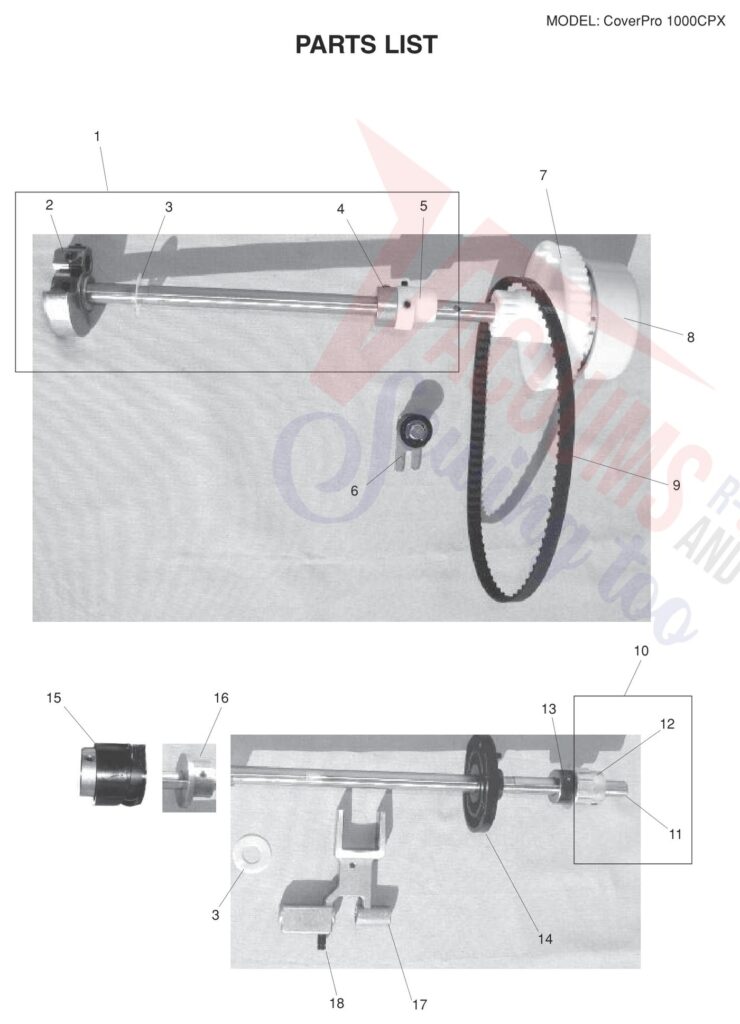 Janome 1000CPX V3 exploded schematic diagram (page 7)