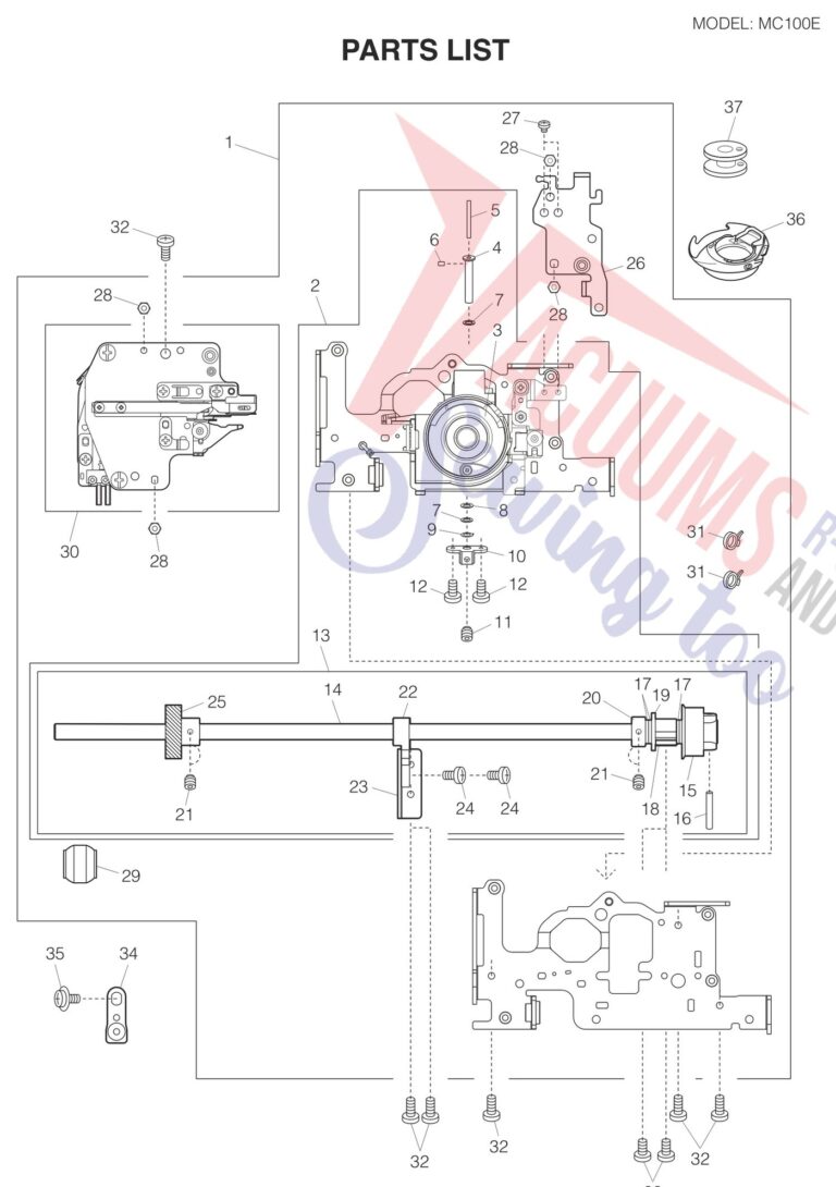 Janome 100E schematic page 4 preview