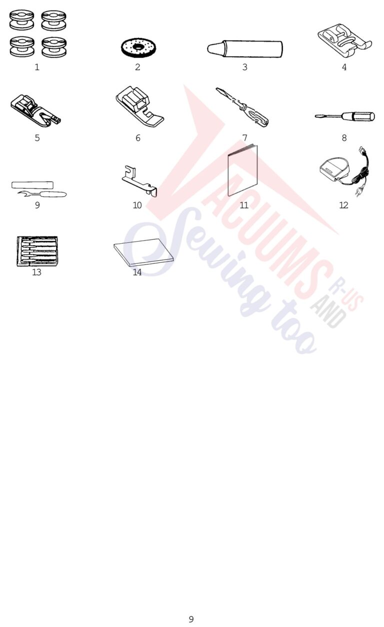 Janome 104DNH schematic page 9 preview