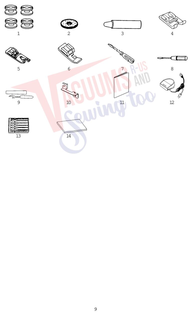 Janome 108 schematic page 9 preview