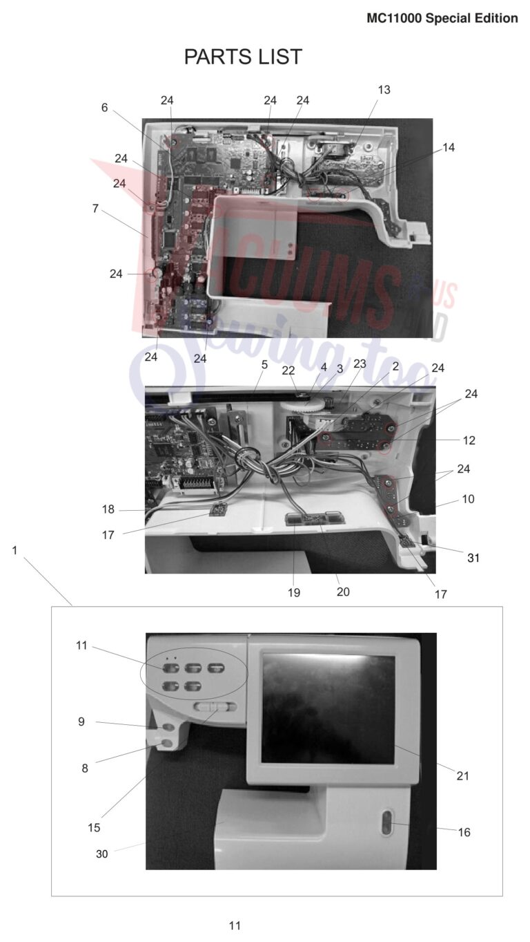 Janome 11000S schematic page 3 preview