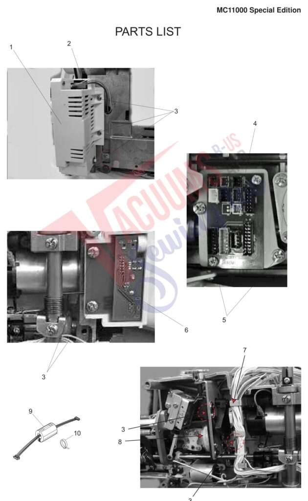 Janome 11000S exploded schematic diagram (page 4)