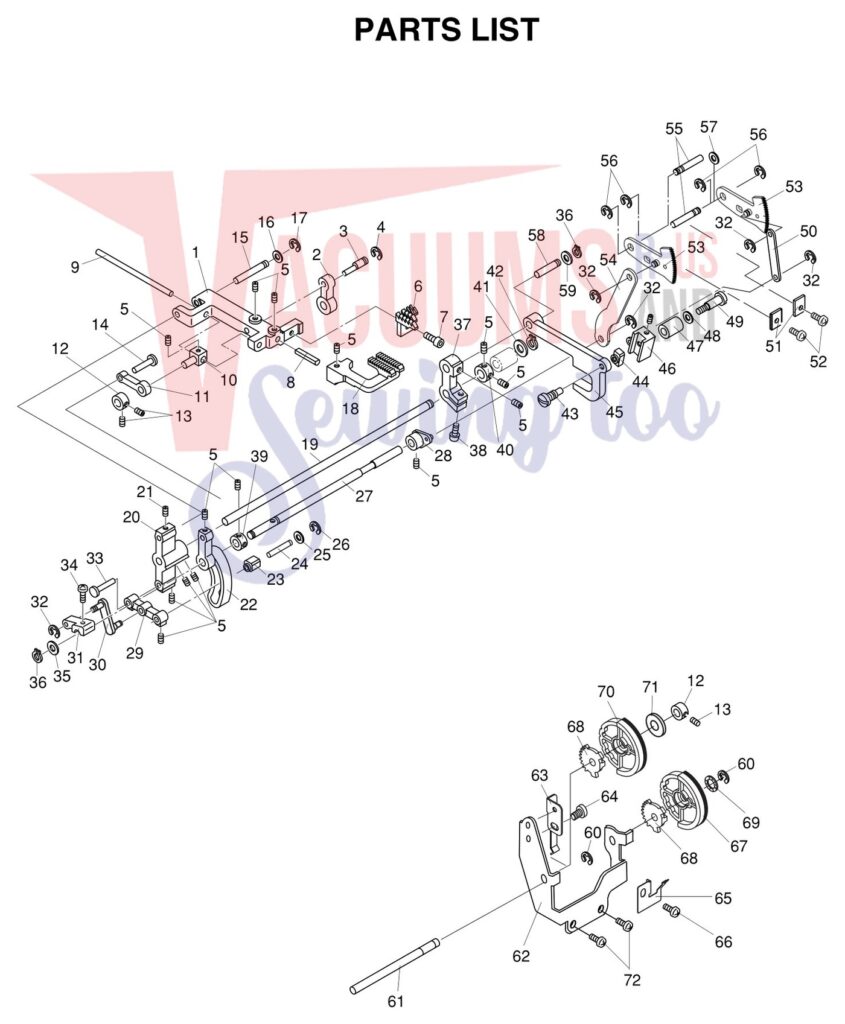 Janome 1100D exploded schematic diagram (page 2)