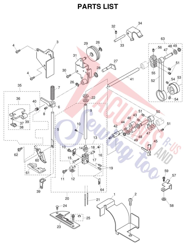 Janome 1100D exploded schematic diagram (page 8)